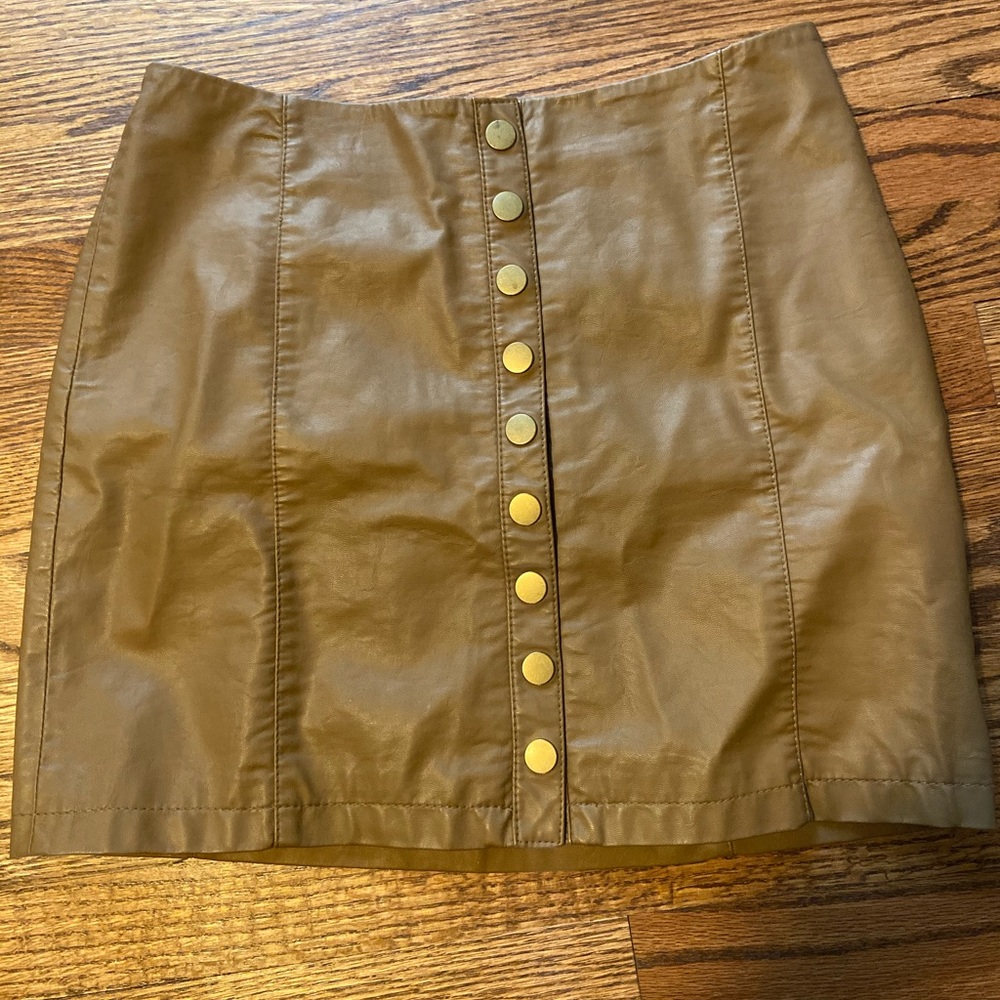 Free People Leather Skirt